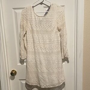 Kori Ivory Lace Long Sleeve Dress